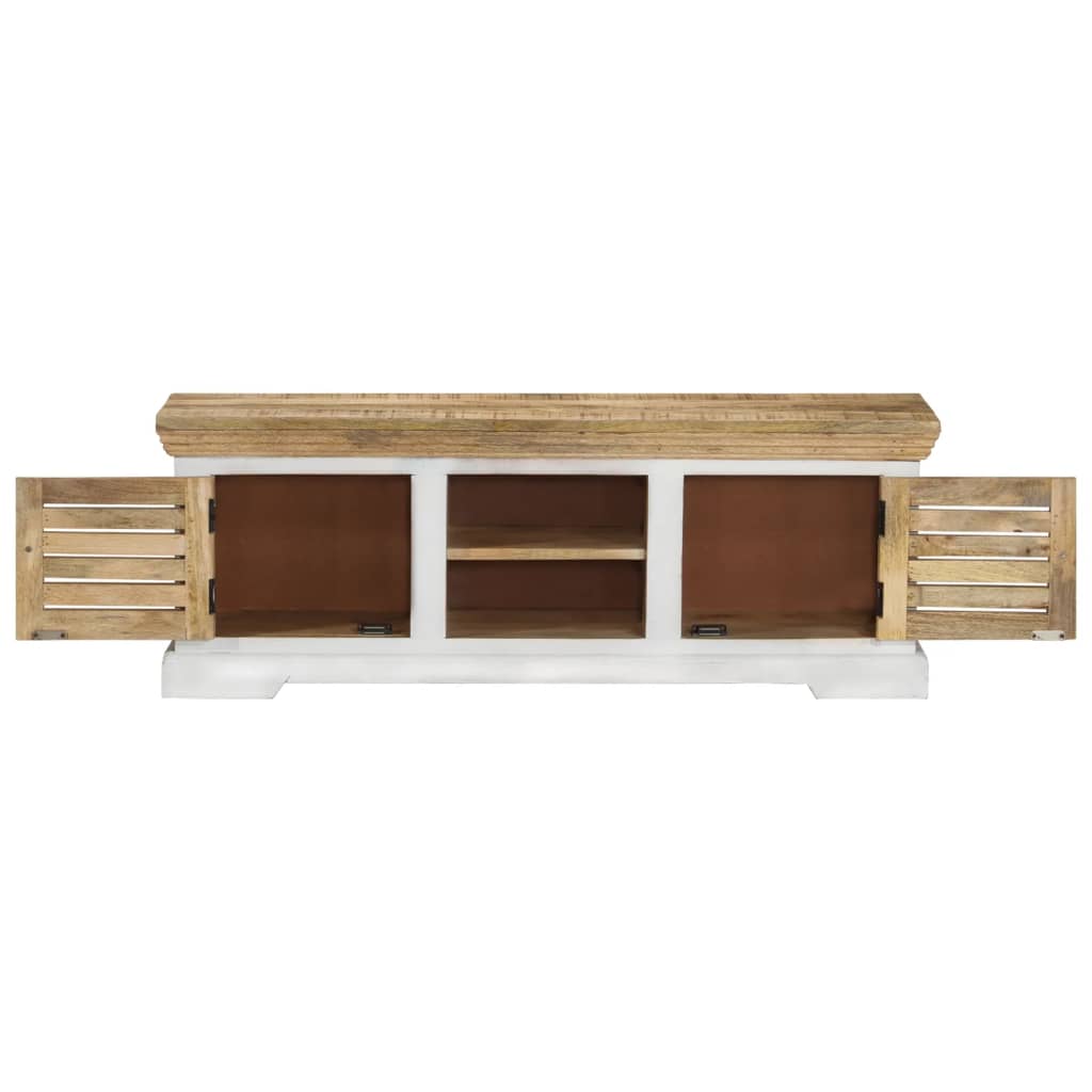 Comoda TV, 110x30x40 cm, lemn masiv de mango — imaginea 3