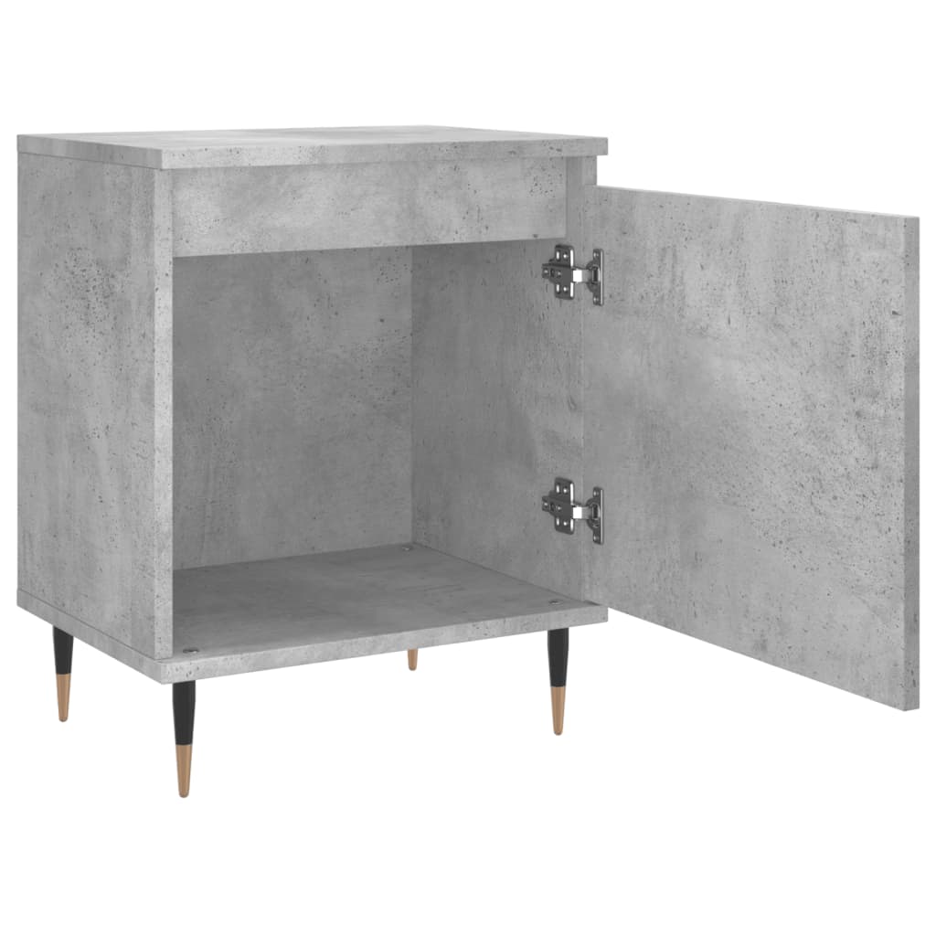Noptiere, 2 buc., gri beton, 40x30x50 cm, lemn compozit - 5 | YEO