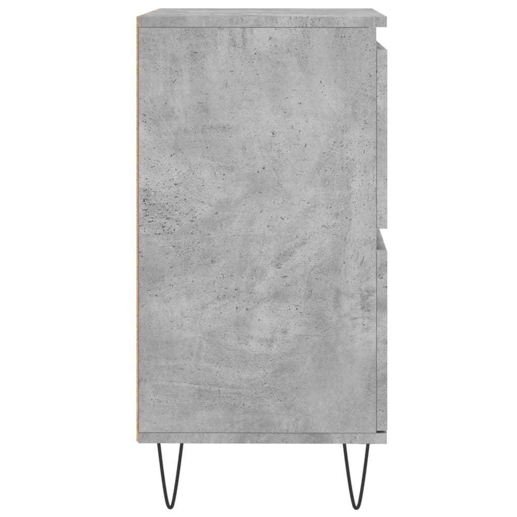 Servante, 2 piese, gri beton, lemn prelucrat — imaginea 7