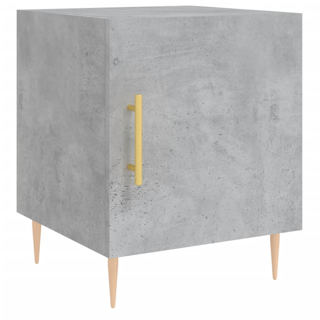 Noptiere, 2 buc., gri beton, 40x40x50 cm, lemn compozit — imaginea 5