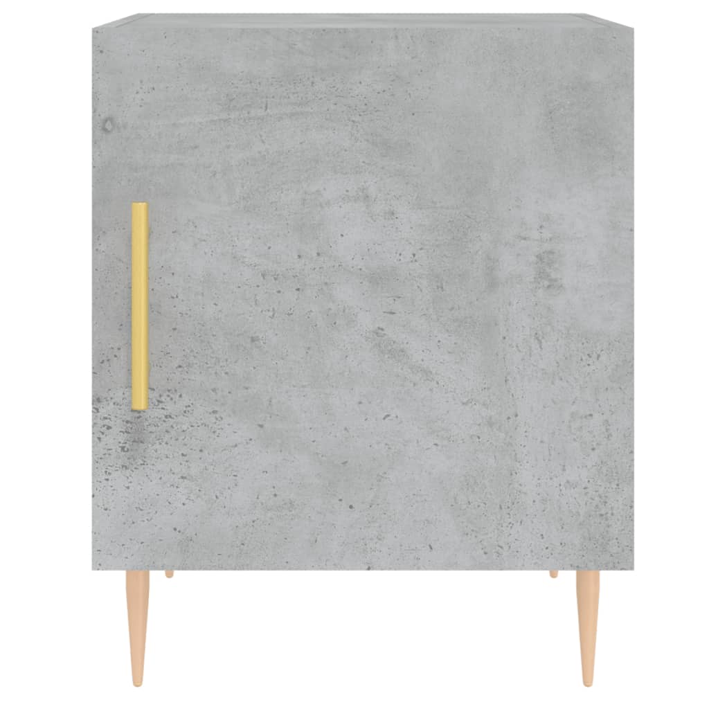 Noptiere, 2 buc., gri beton, 40x40x50 cm, lemn compozit — imaginea 6
