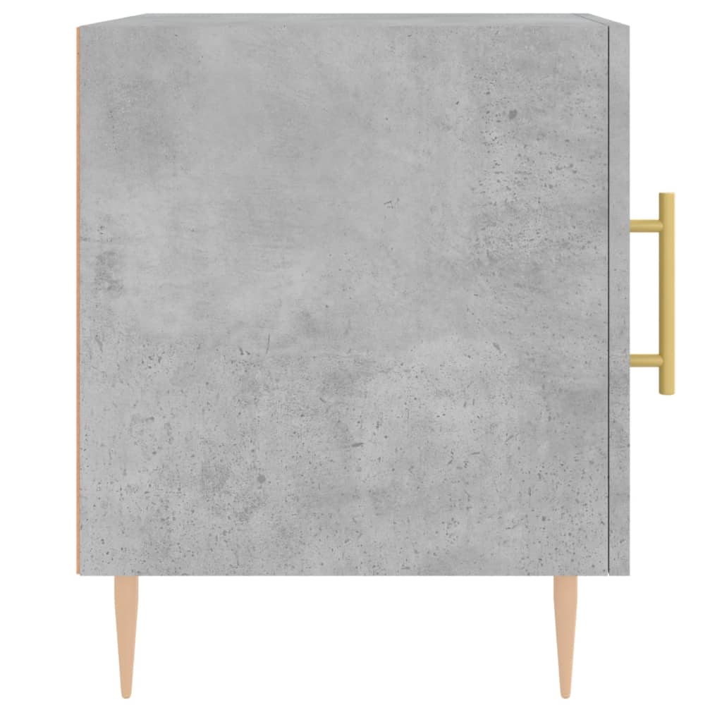 Noptiere, 2 buc., gri beton, 40x40x50 cm, lemn compozit — imaginea 7