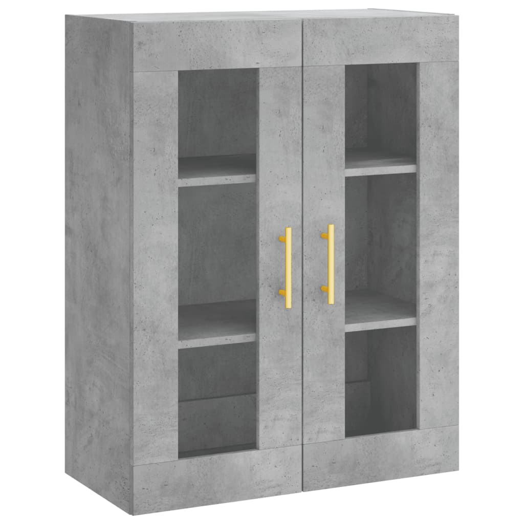 Dulap inalt, gri beton, 69,5x34x180, lemn compozit — imaginea 5