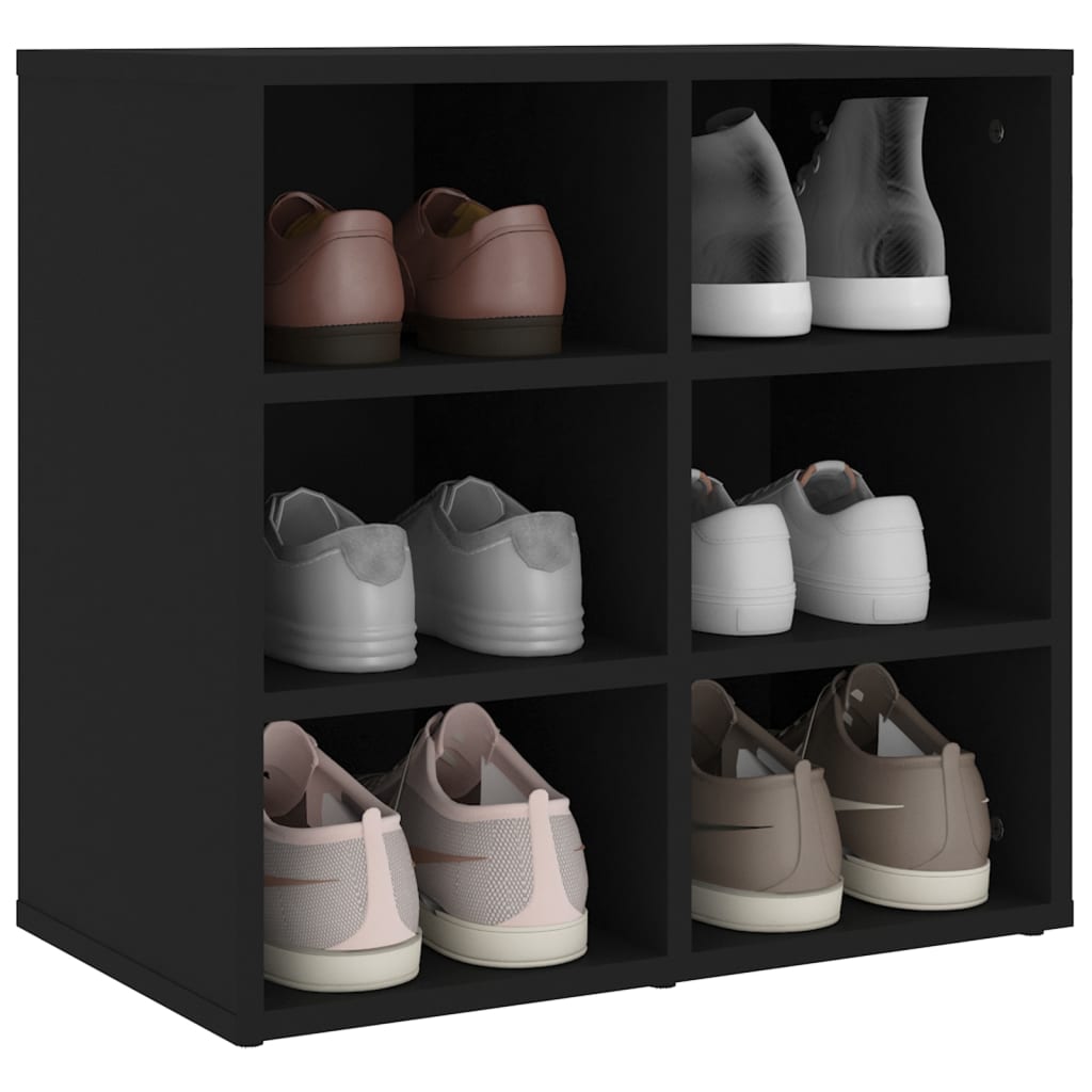 Dulap de pantofi, negru, 52,5x30x50 cm — imaginea 4
