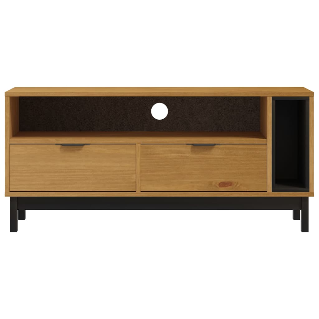 Dulap TV „FLAM” 110x40x50 cm, lemn masiv de pin — imaginea 5