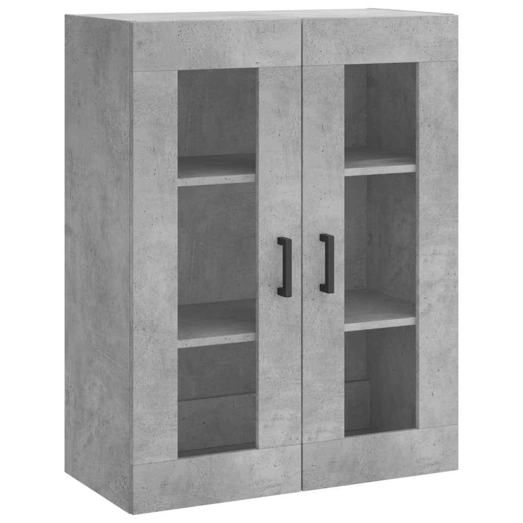 Dulap inalt, gri beton, 69,5x34x180, lemn compozit — imaginea 5
