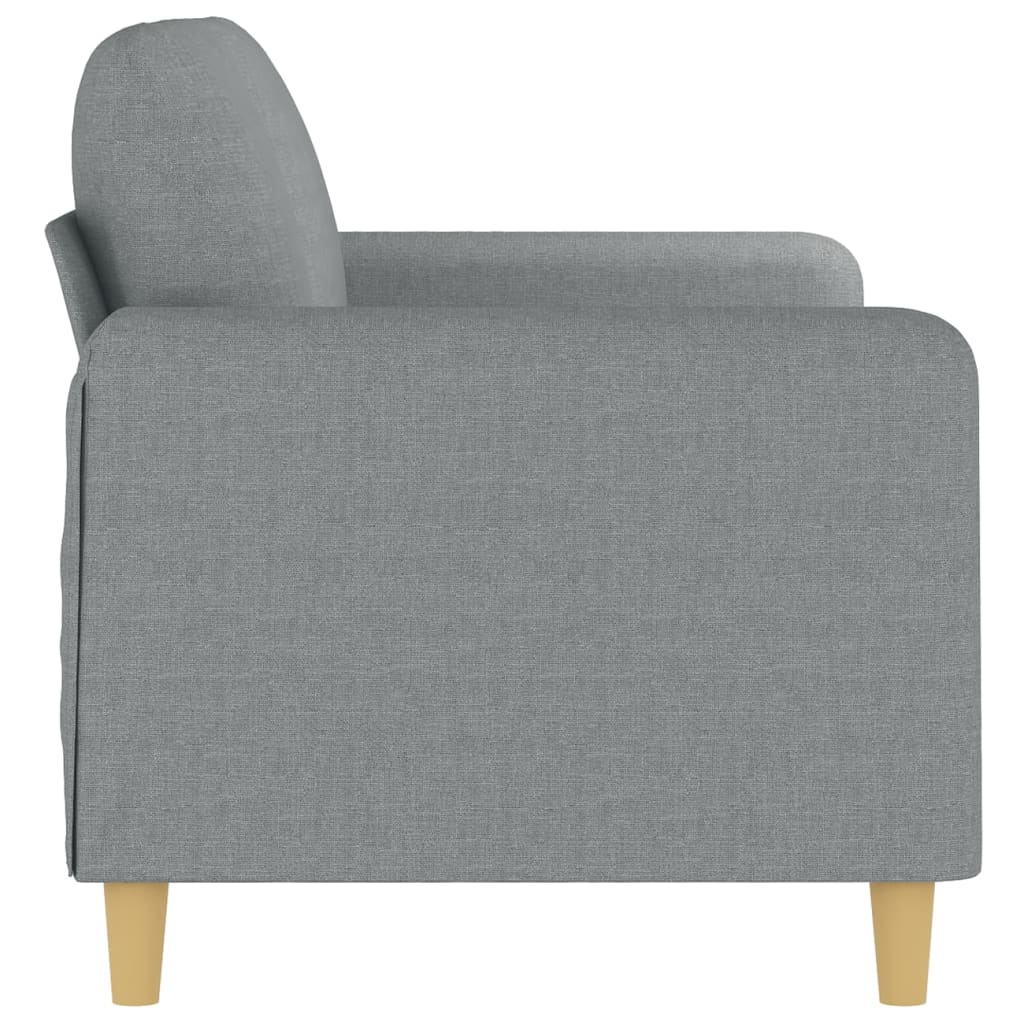 Canapea cu 2 locuri, gri deschis, 140 cm, material textil — imaginea 4