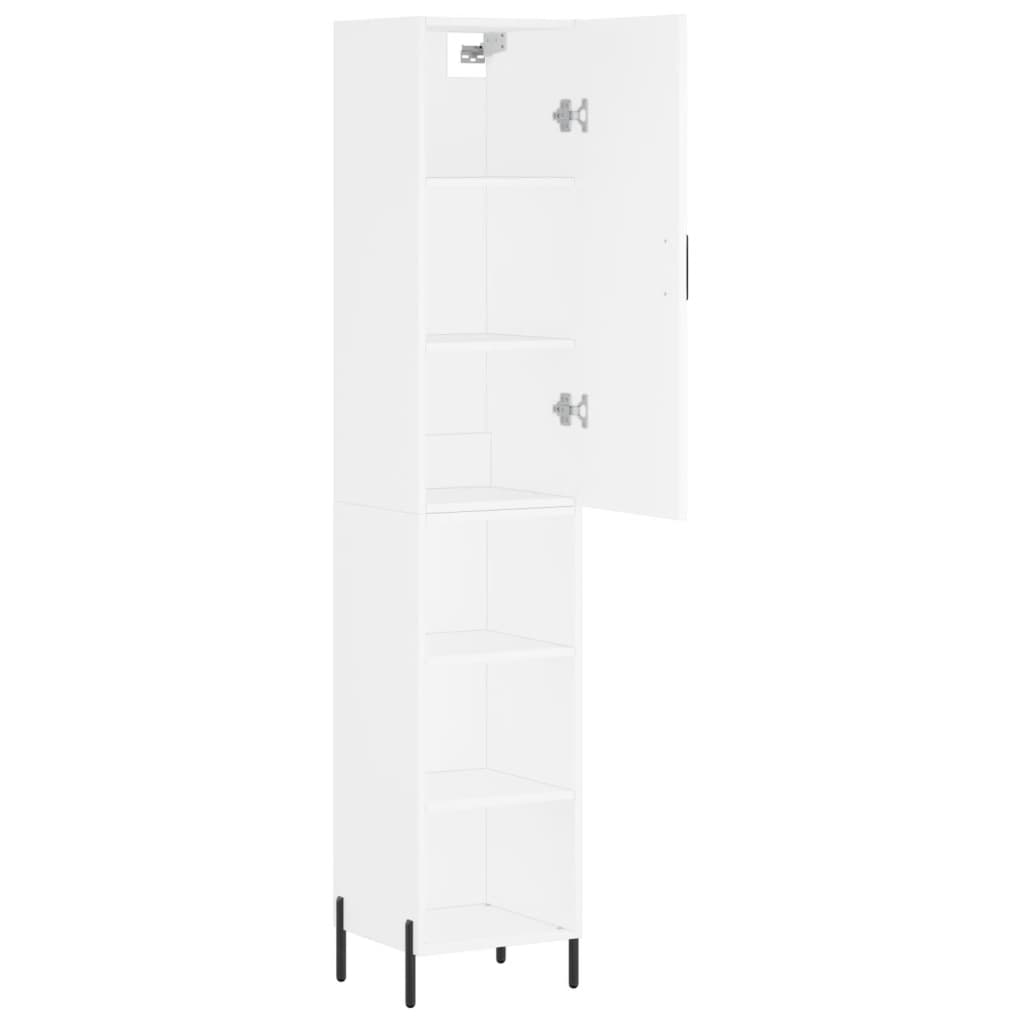Dulap inalt, alb, 34,5x34x180 cm, lemn prelucrat — imaginea 4