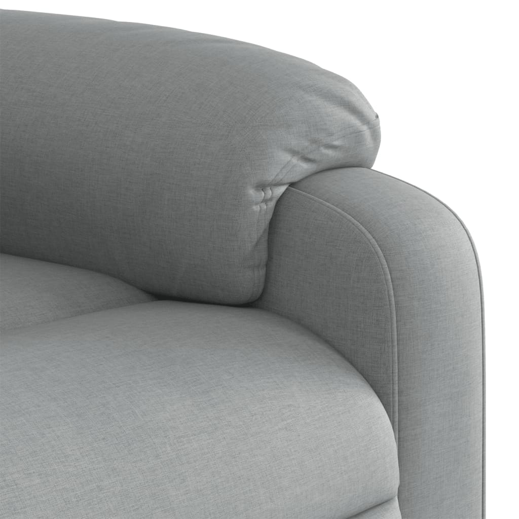 Fotoliu rabatabil, gri deschis, material textil — imaginea 8