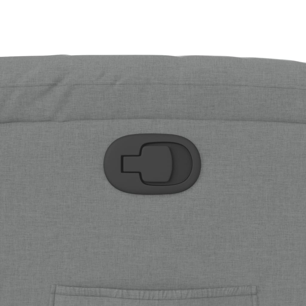Fotoliu rabatabil, gri deschis, material textil — imaginea 9