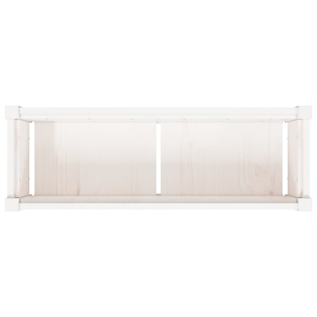 Jardiniere de gradina, 2 buc., alb, lemn masiv de pin — imaginea 9