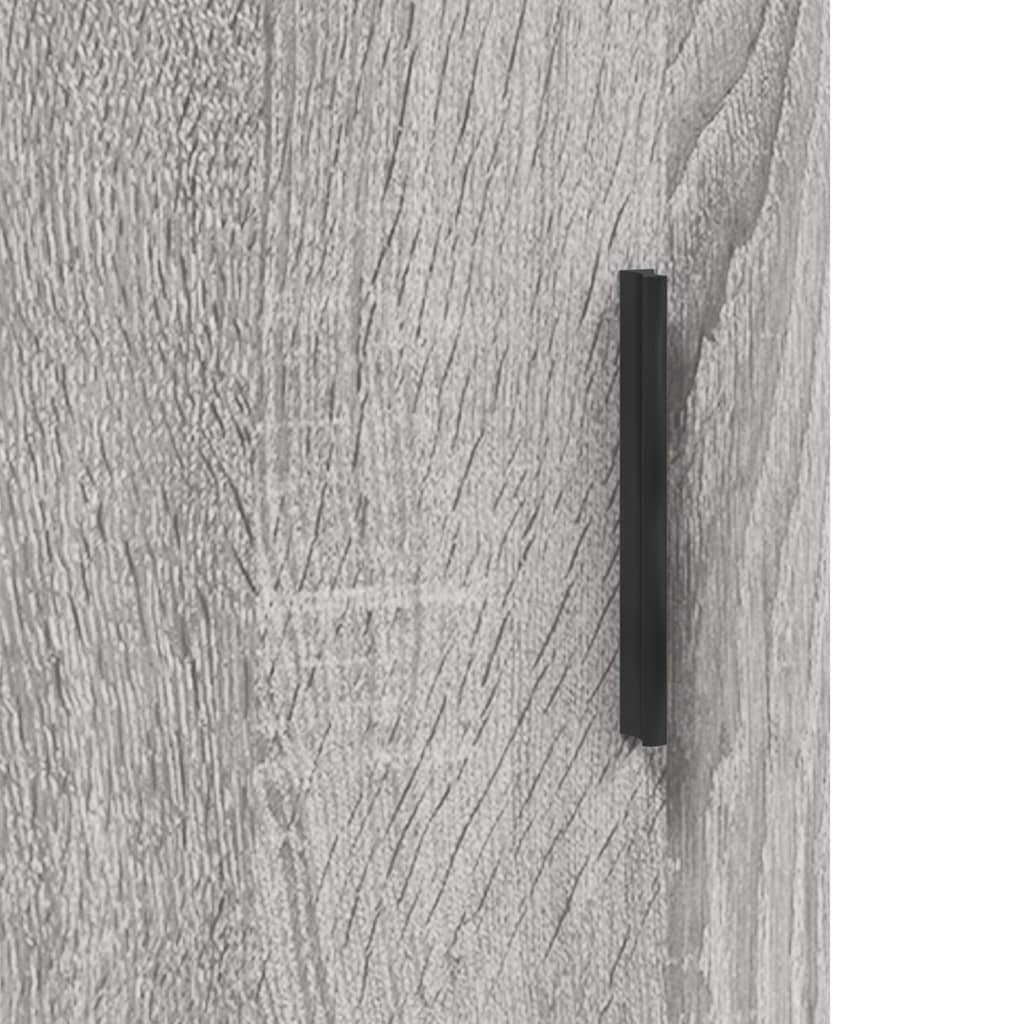 Dulap inalt, gri sonoma, 69,5x34x180 cm, lemn compozit — imaginea 9