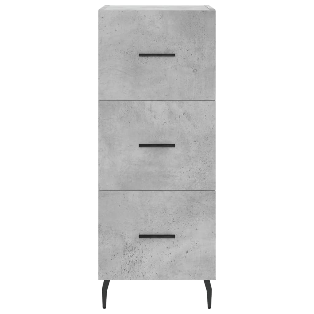 Dulap inalt, gri beton, 34,5x34x180 cm, lemn prelucrat — imaginea 6