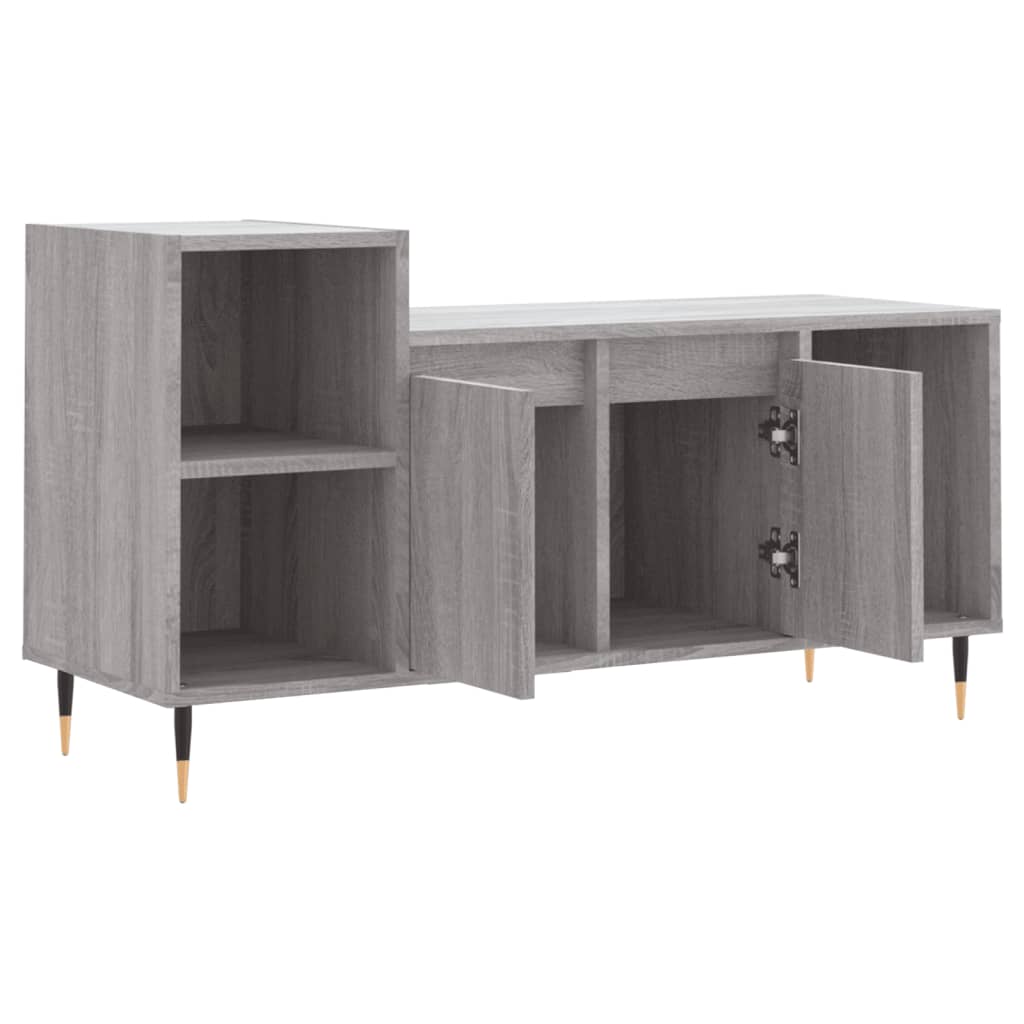 Comoda TV, gri sonoma, 100x35x55 cm, lemn prelucrat — imaginea 6