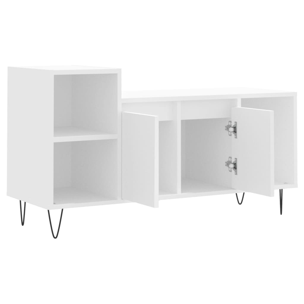 Comoda TV, alb, 100x35x55 cm, lemn prelucrat — imaginea 6