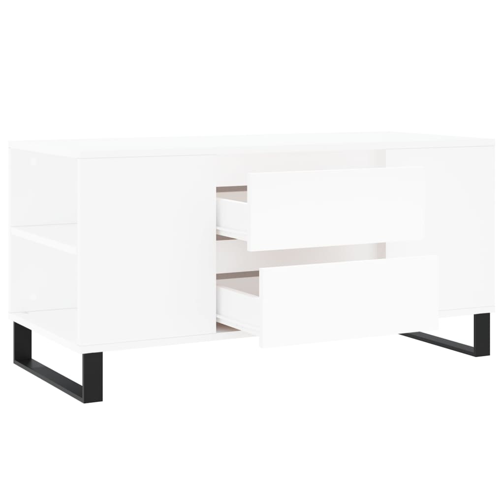 Masuta de cafea, alb, 102x44,5x50 cm, lemn prelucrat — imaginea 6