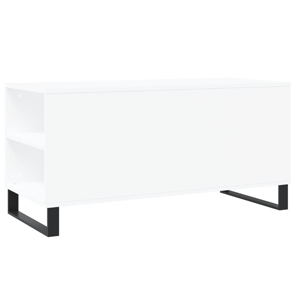 Masuta de cafea, alb, 102x44,5x50 cm, lemn prelucrat — imaginea 8