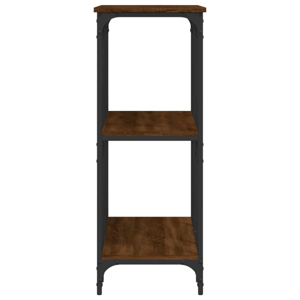 Masuta consola, stejar maro, 102x35x90 cm, lemn prelucrat — imaginea 5