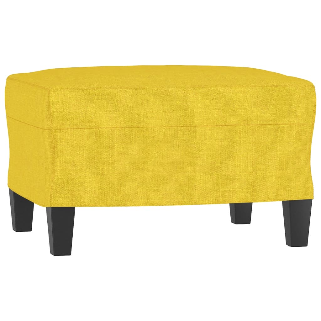 Fotoliu canapea cu taburet, galben deschis, 60 cm, textil — imaginea 5