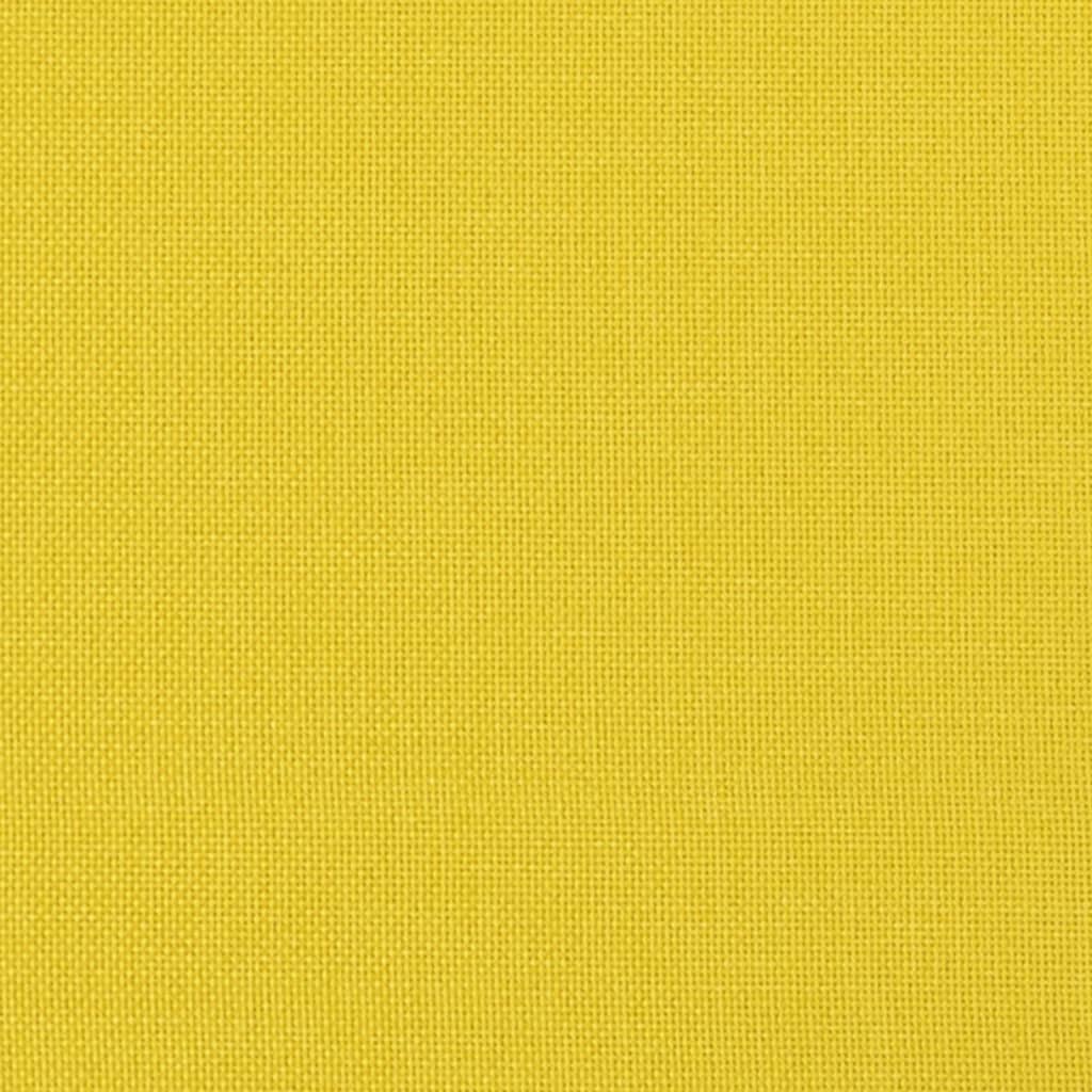Canapea cu 3 locuri si taburet, galben deschis, 180 cm, textil — imaginea 6