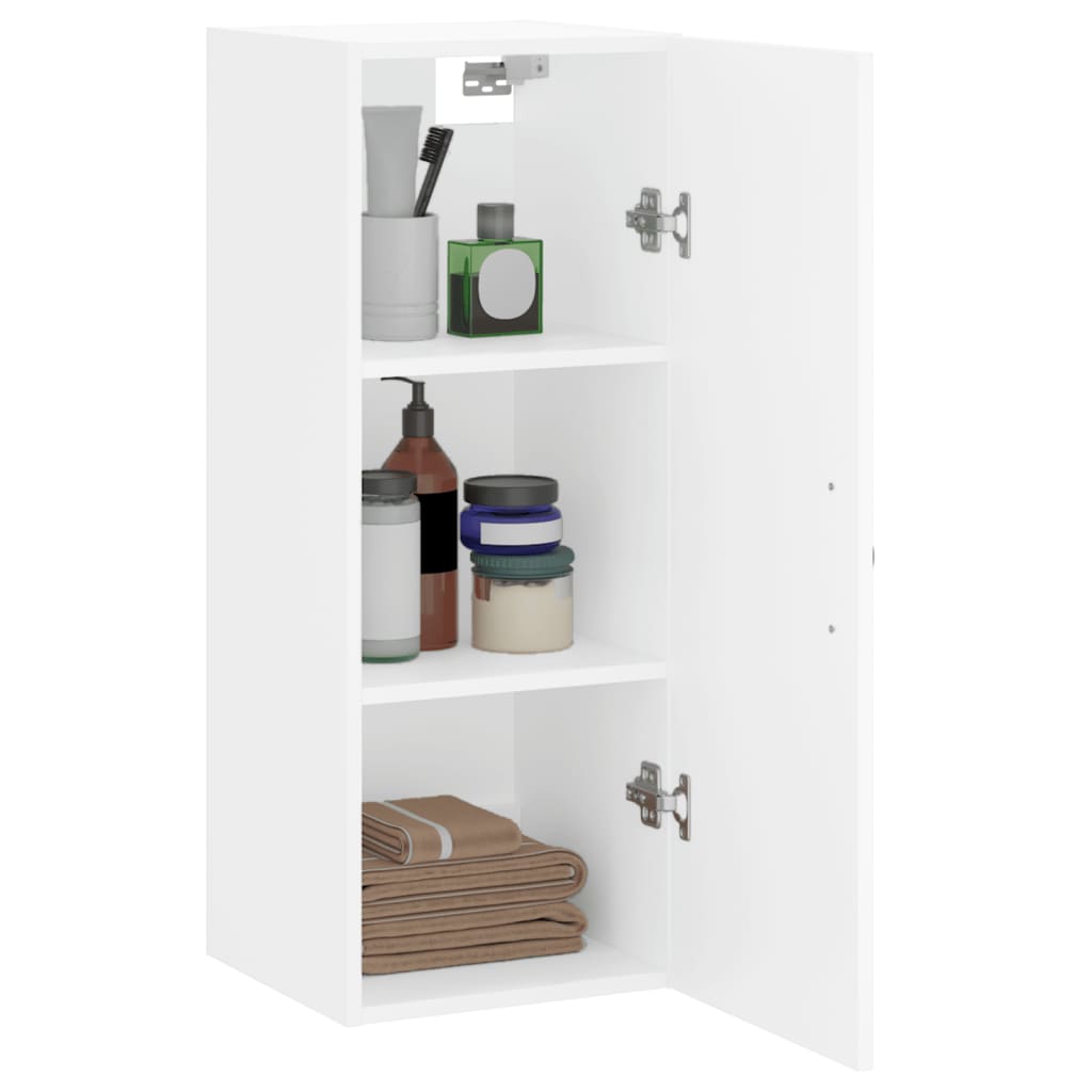 Dulap de perete, alb, 34,5x34x90 cm, lemn prelucrat — imaginea 4