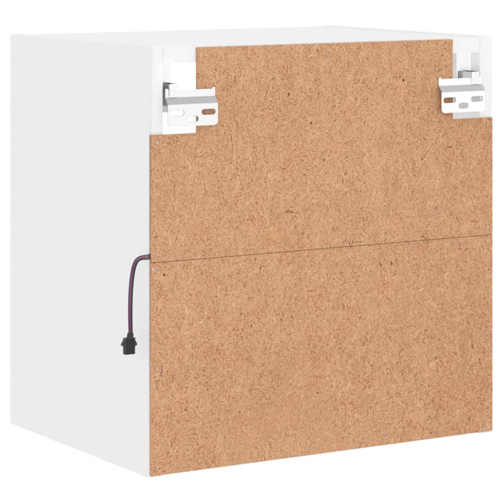 Noptiere cu lumini LED montate pe perete, 2 buc., alb — imaginea 11