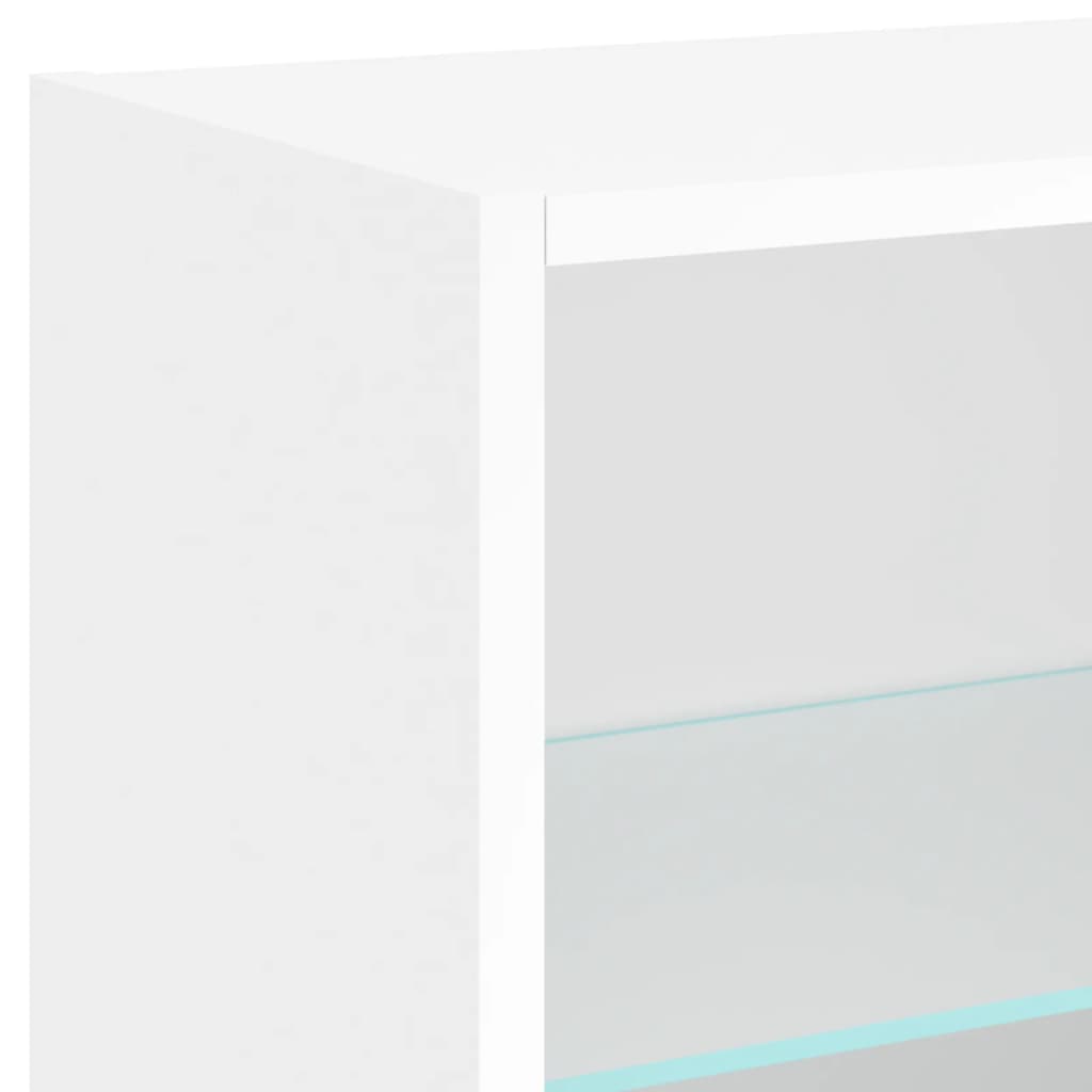 Noptiere cu lumini LED montate pe perete, 2 buc., alb — imaginea 12