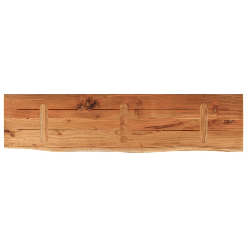 Raft perete 120x30x3,8cm dreptunghiular lemn acacia margine vie — imaginea 5