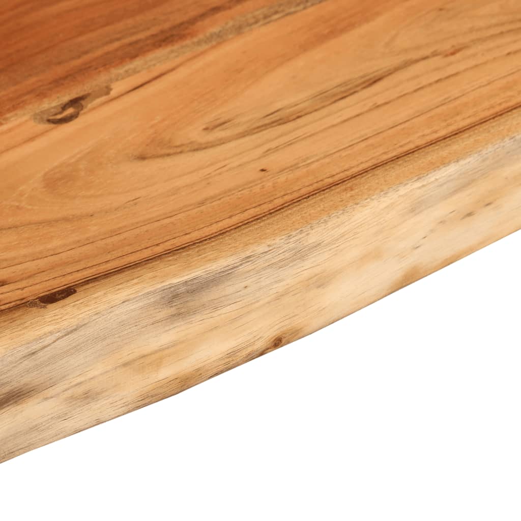 Raft perete 120x30x3,8cm dreptunghiular lemn acacia margine vie — imaginea 6