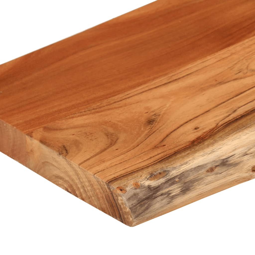 Raft perete 120x30x3,8cm dreptunghiular lemn acacia margine vie — imaginea 7