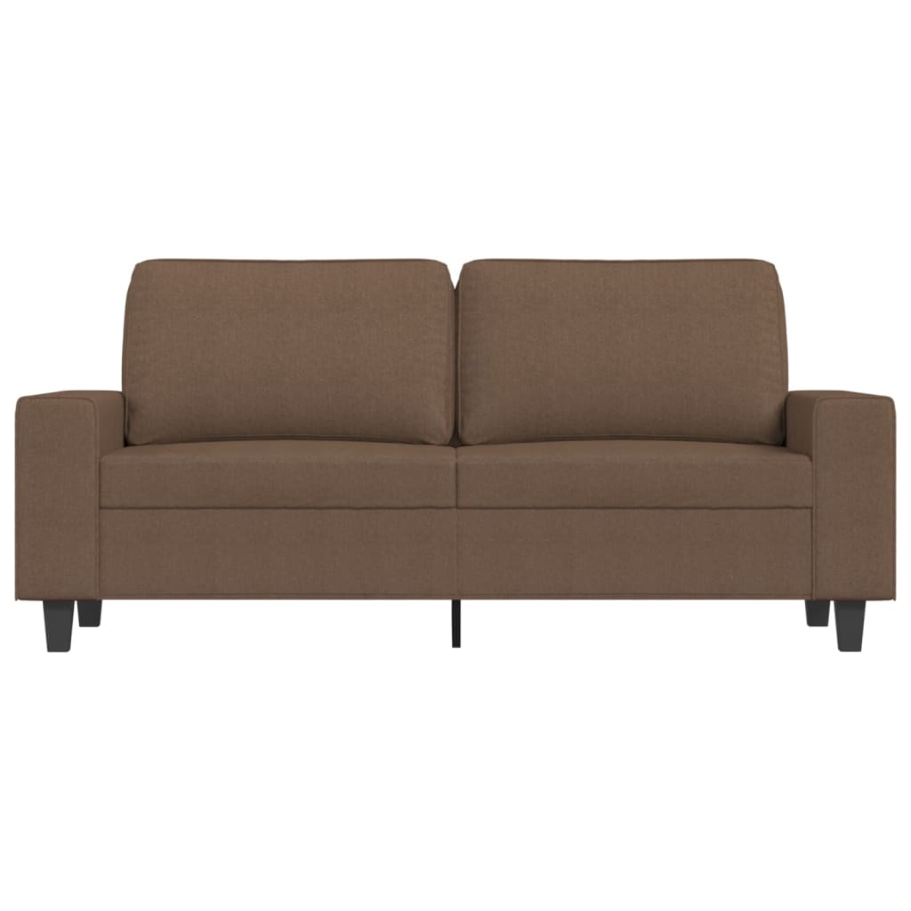 Canapea cu 2 locuri, maro, 140 cm, material textil — imaginea 3