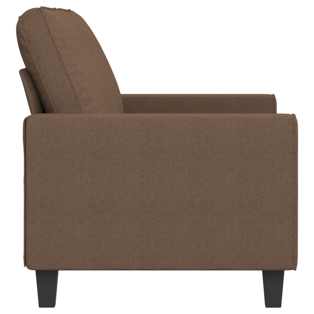 Canapea cu 2 locuri, maro, 140 cm, material textil — imaginea 4