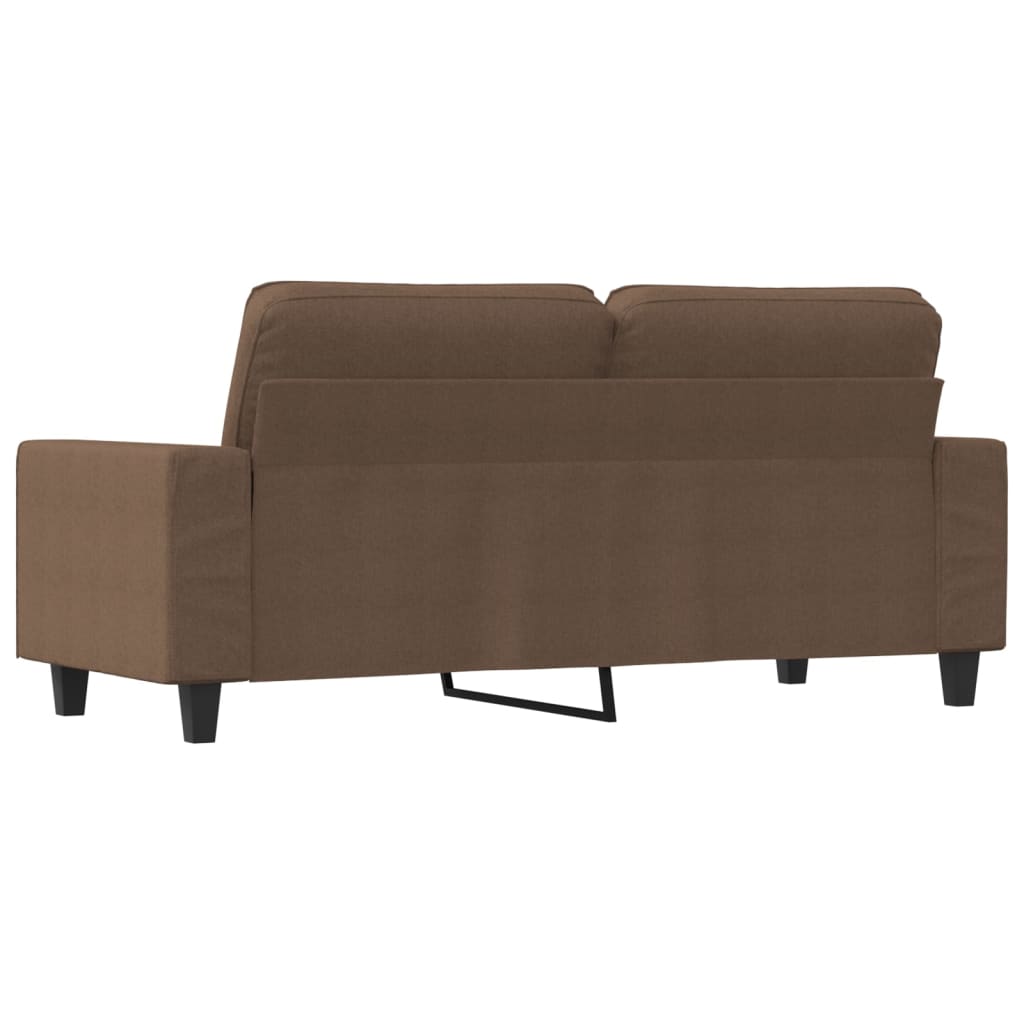 Canapea cu 2 locuri, maro, 140 cm, material textil — imaginea 5