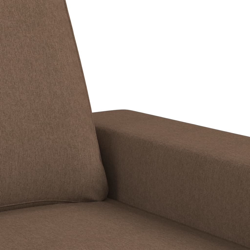 Canapea cu 2 locuri, maro, 140 cm, material textil — imaginea 6