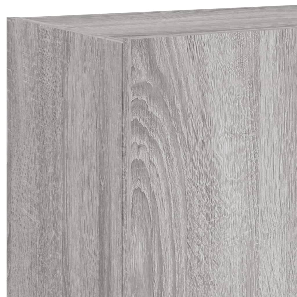 Comoda TV de perete cu lumini LED, gri sonoma, 80x35x41 cm — imaginea 12