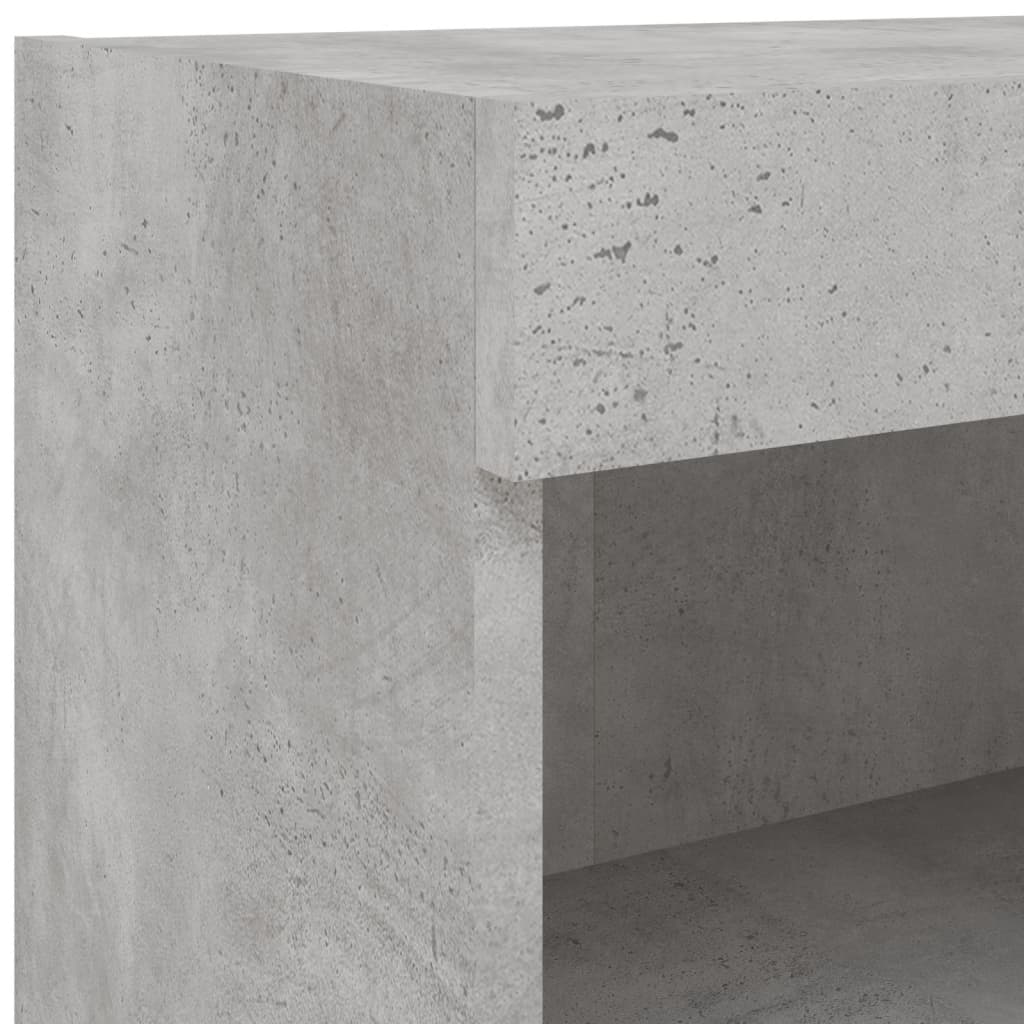 Comode TV cu lumini LED, 2 buc., gri beton, 60x30x30 cm — imaginea 11