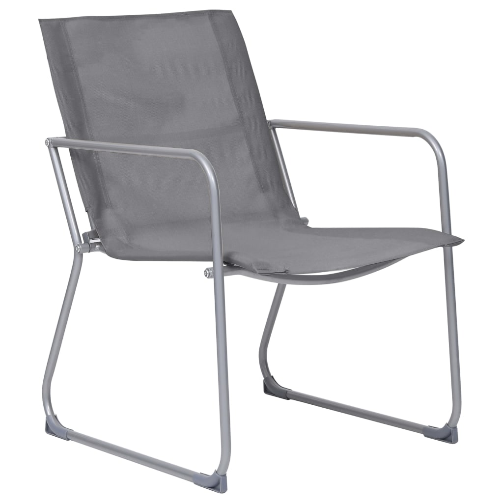 Set mobilier de gradina, 4 piese, gri, otel si textil — imaginea 8