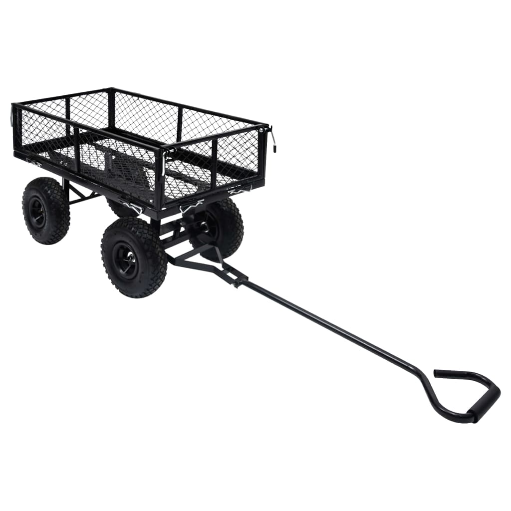 Carucior manual de gradina, negru, 250 kg
