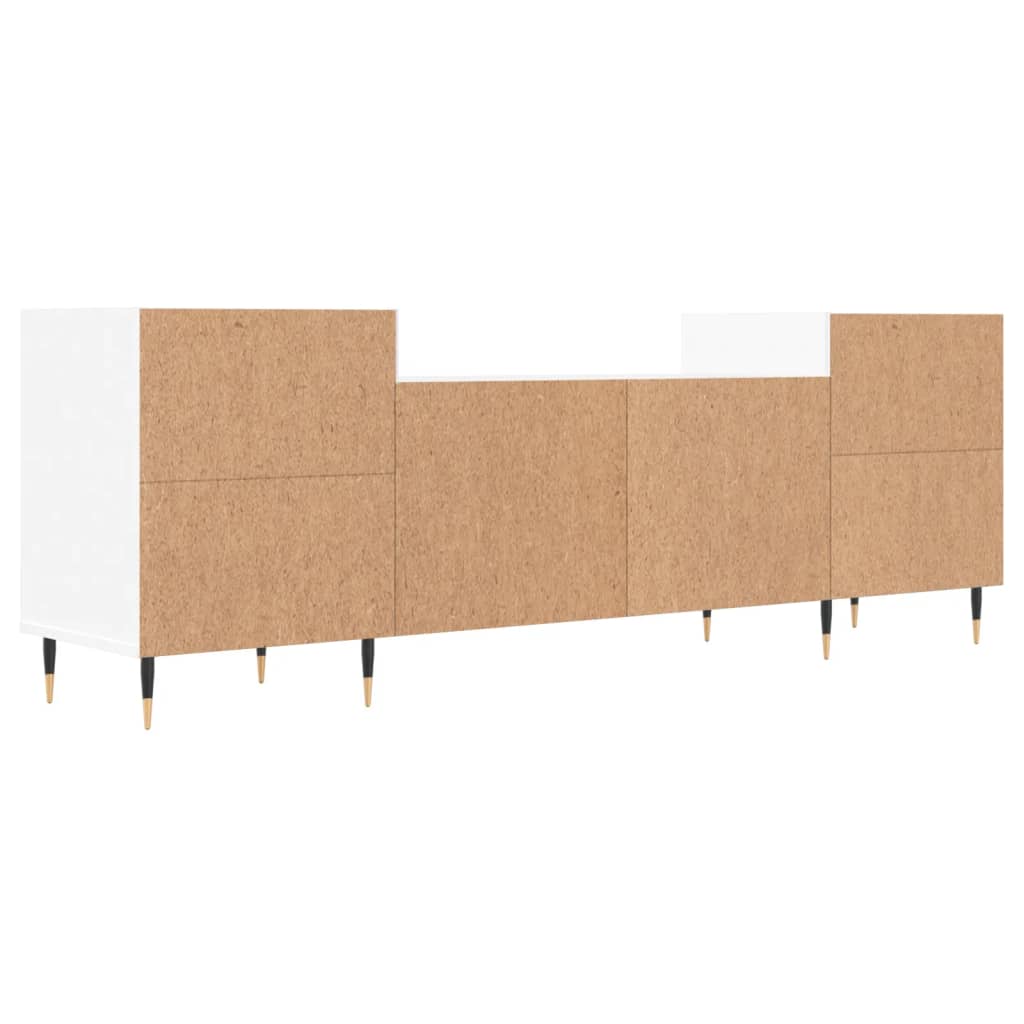 Comoda TV, alb, 160x35x55 cm, lemn prelucrat — imaginea 8
