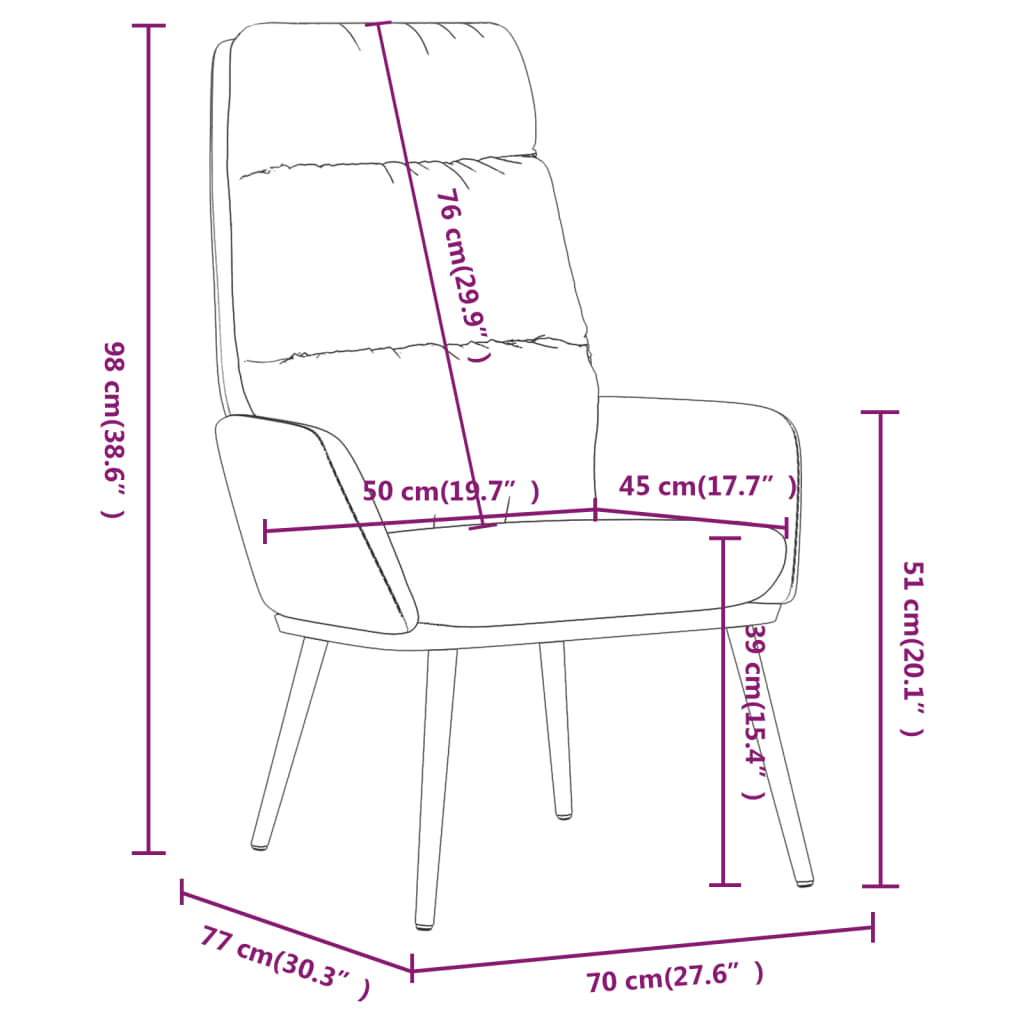 Fotoliu de relaxare, gri inchis, material textil — imaginea 9