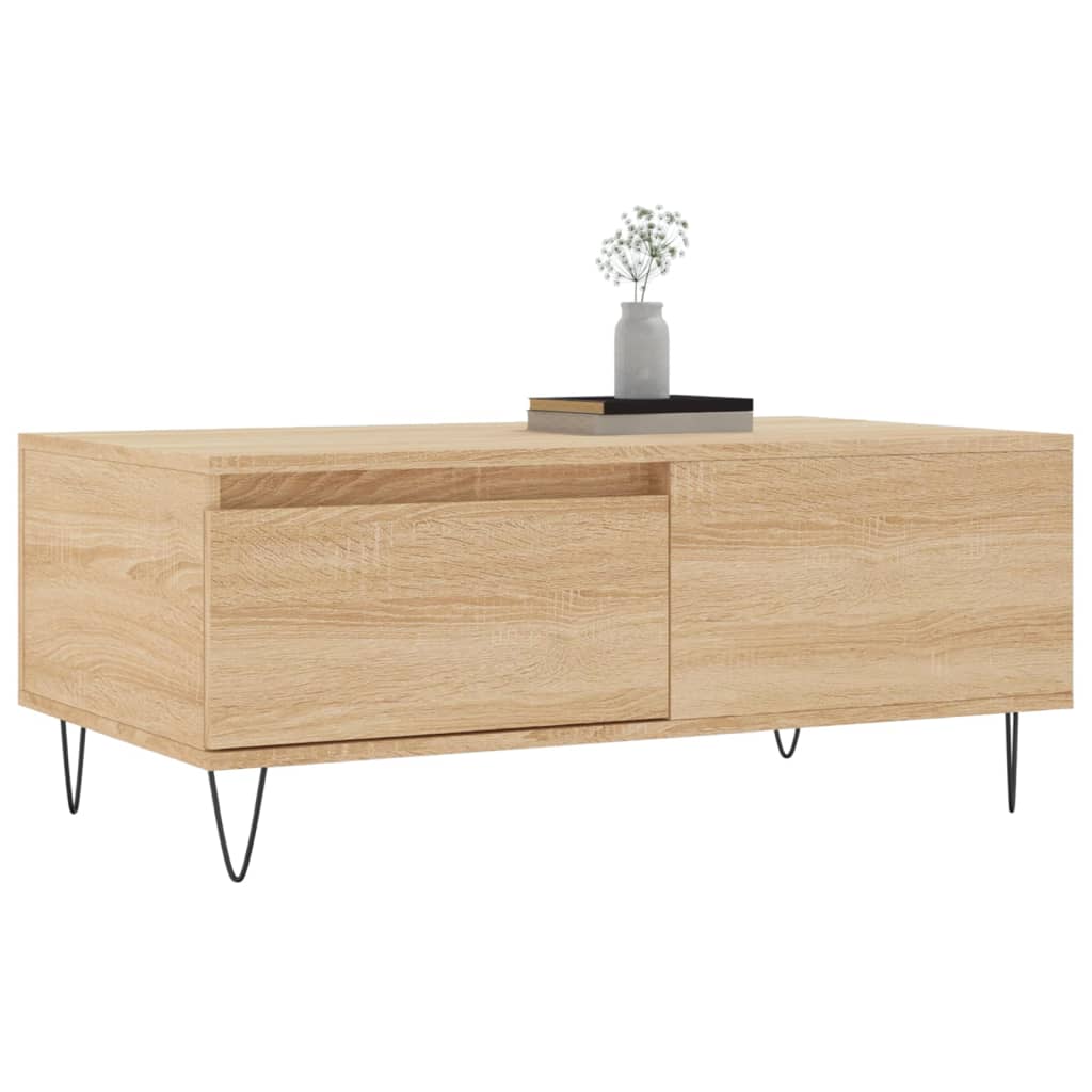 Masuta de cafea, stejar sonoma, 90x50x36,5 cm, lemn compozit — imaginea 4
