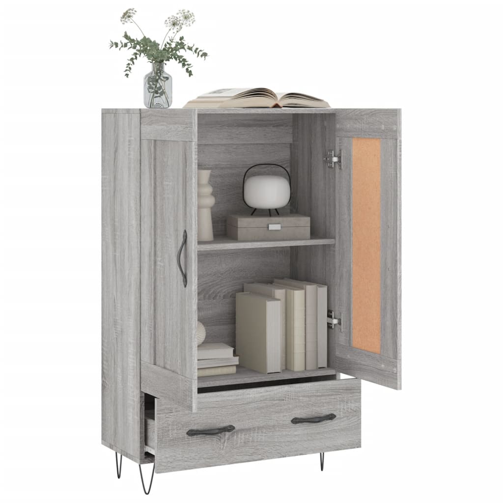 Dulap gri Sonoma 69,5x31x115 cm, lemn prelucrat — imaginea 4