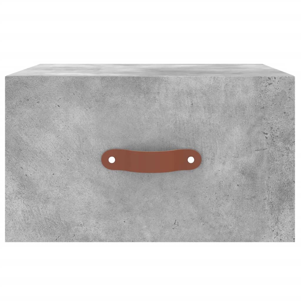 Noptiera de perete, gri beton, 35x35x20 cm — imaginea 5