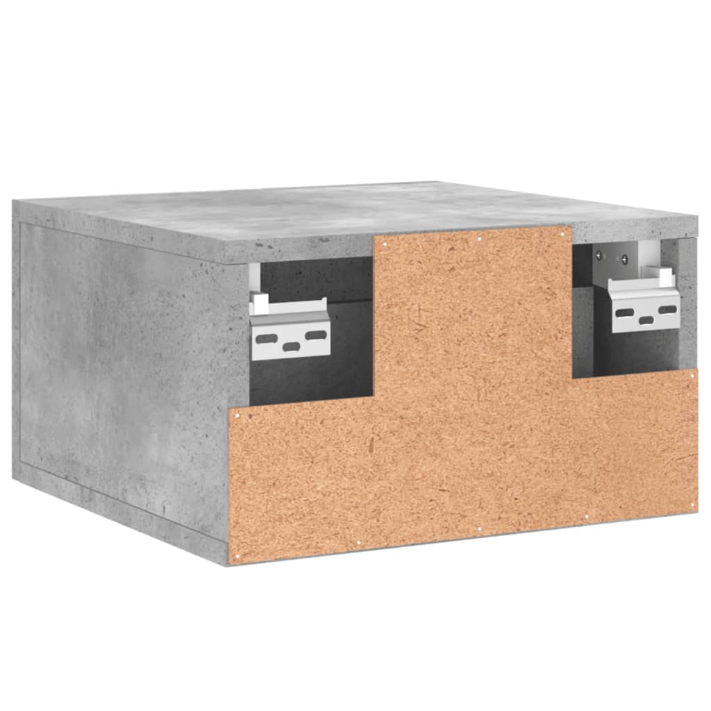 Noptiera de perete, gri beton, 35x35x20 cm — imaginea 8