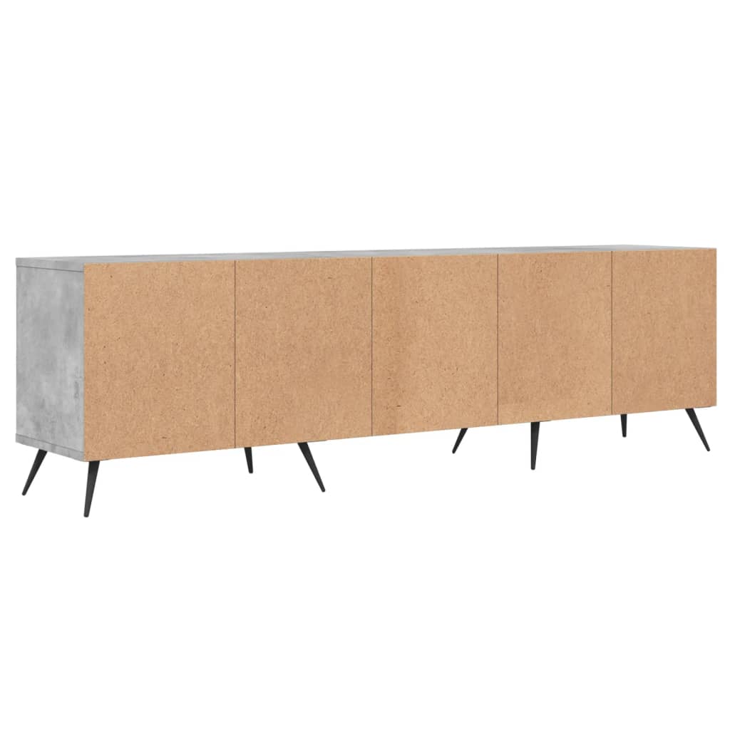 Comoda TV, gri beton, 150x30x44,5 cm, lemn prelucrat — imaginea 8