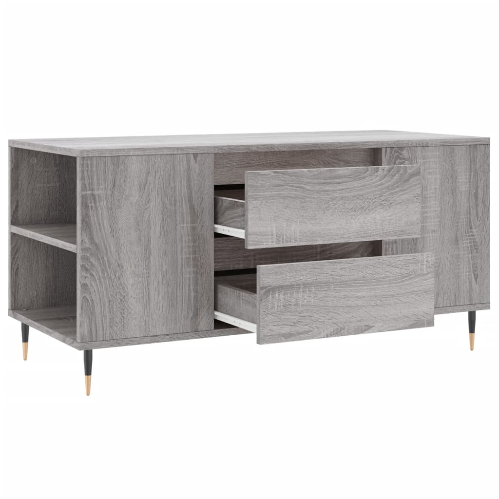 Masuta de cafea, gri sonoma, 102x44,5x50 cm, lemn prelucrat — imaginea 6