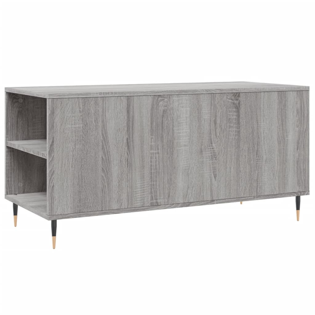 Masuta de cafea, gri sonoma, 102x44,5x50 cm, lemn prelucrat — imaginea 8