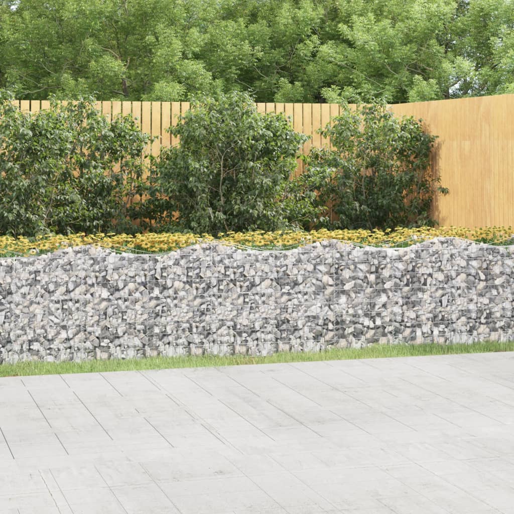 Strat inaltat cu gabion arcuit, 600x50x100 cm, fier galvanizat — imaginea 2
