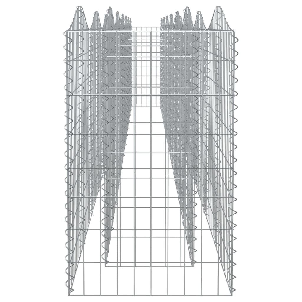 Strat inaltat cu gabion arcuit, 600x50x100 cm, fier galvanizat — imaginea 4