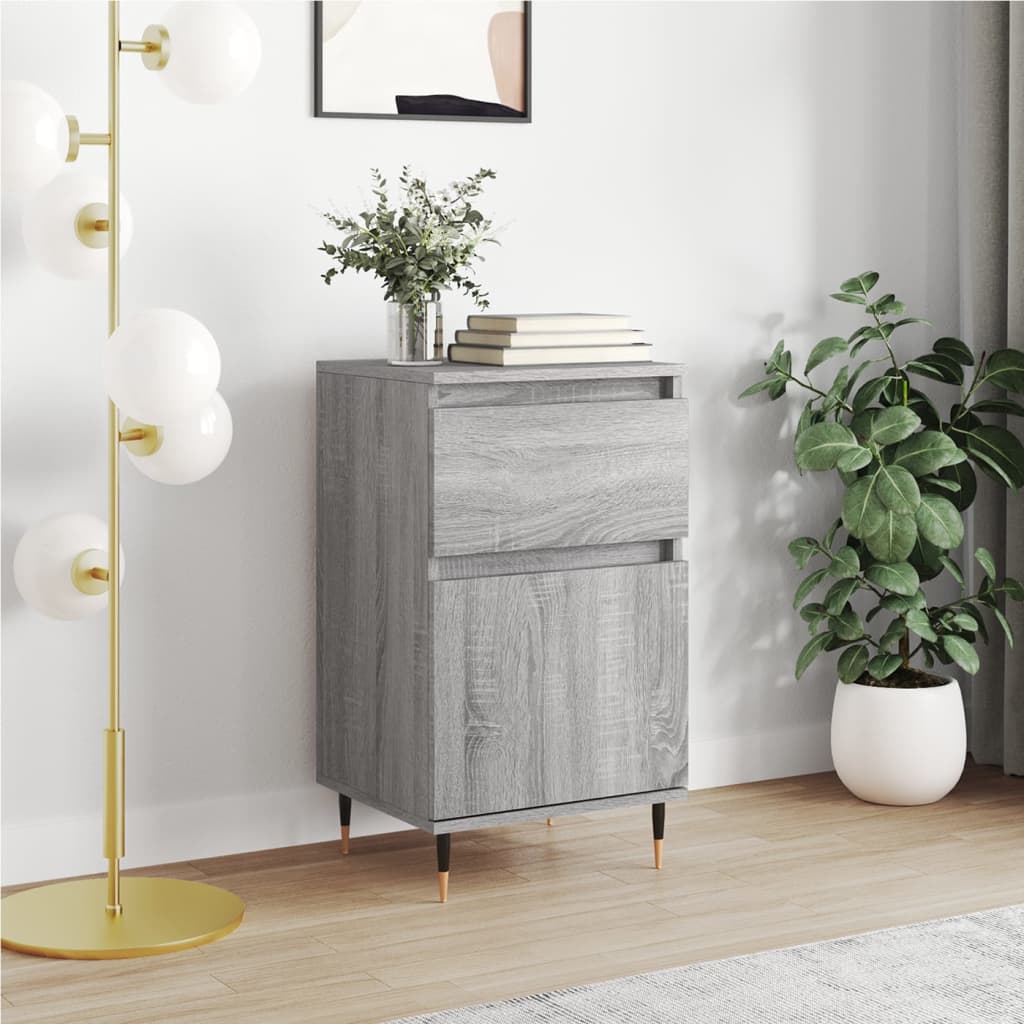 Servanta, gri sonoma, 40x35x70 cm, lemn prelucrat — imaginea 2